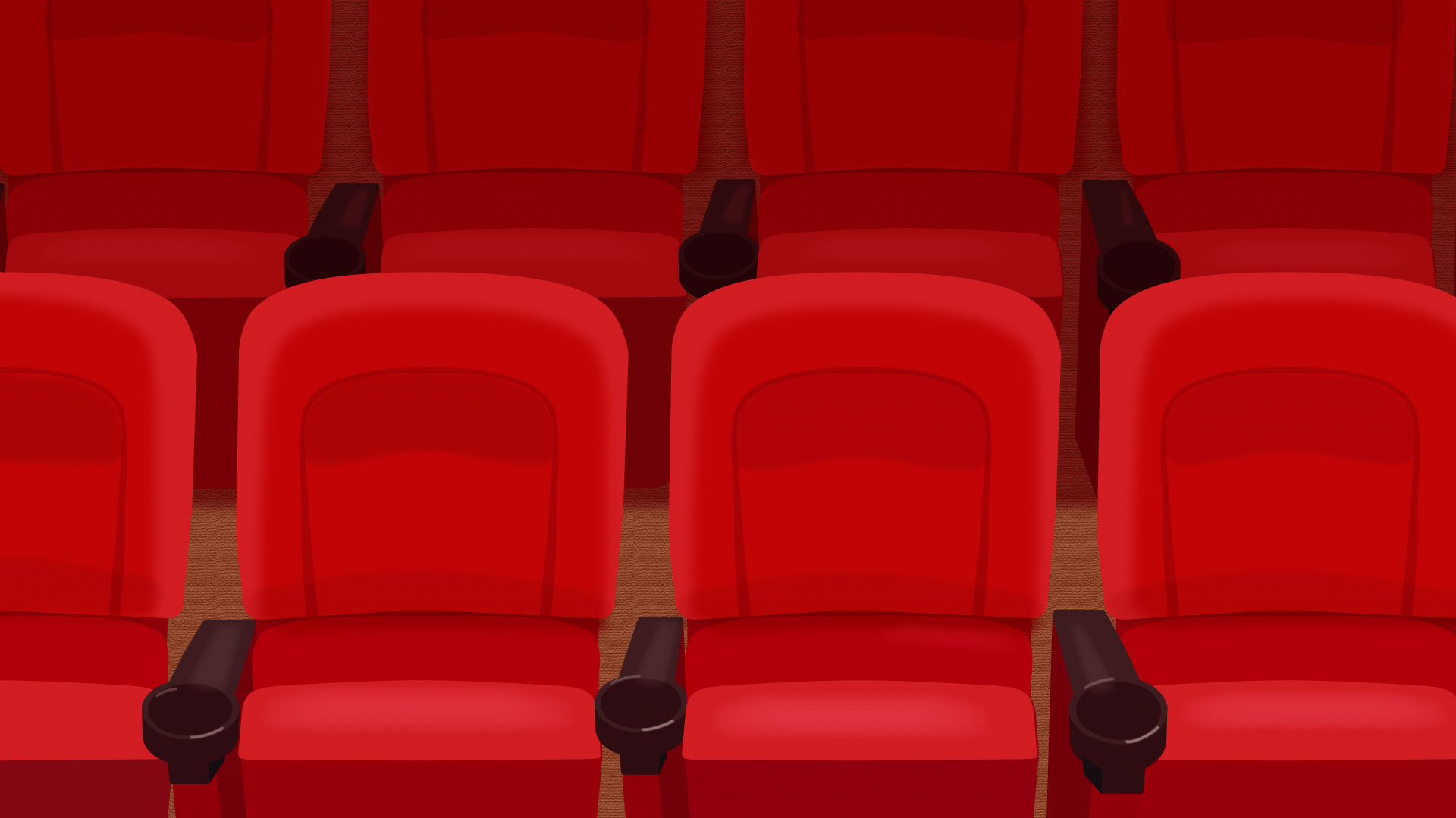 スクリーン側から見た映画館の座席の背景素材 Okumono