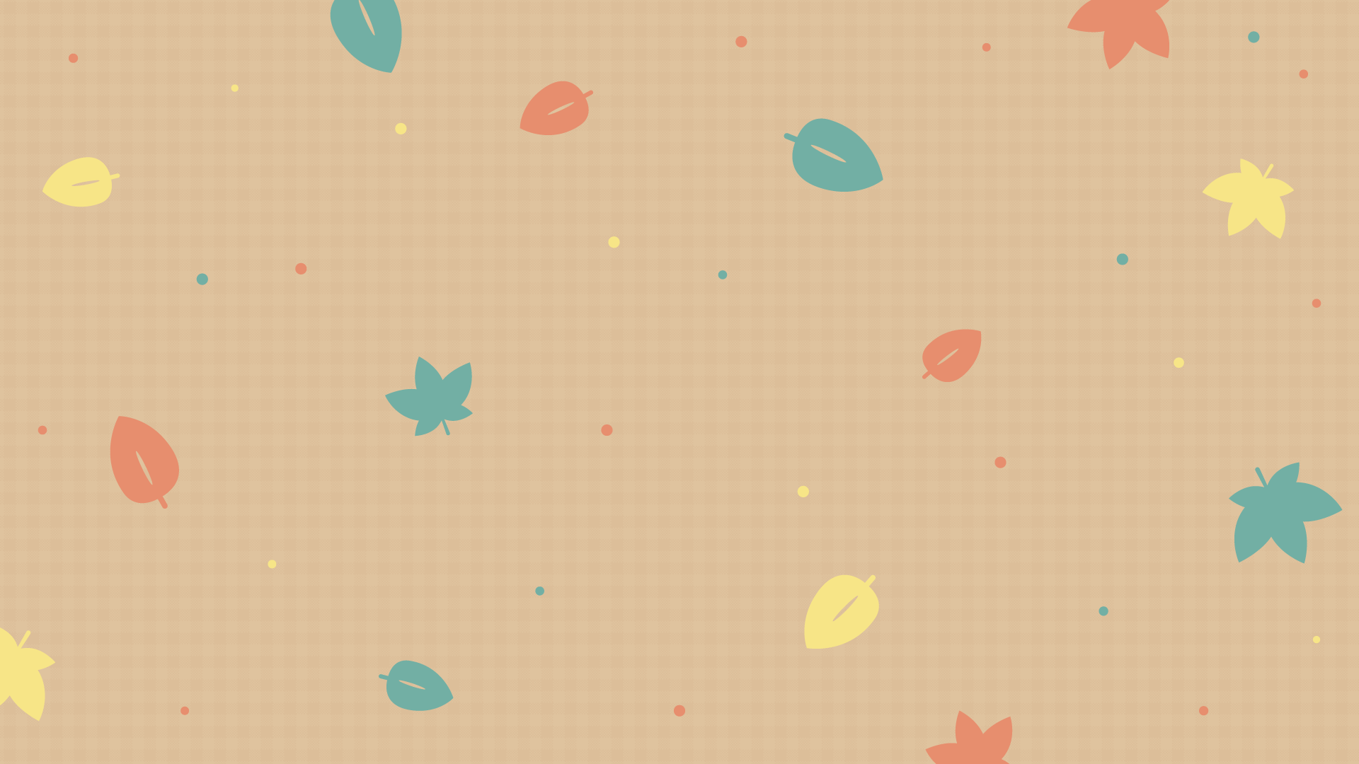 秋色のかわいい背景 6種 Okumono