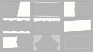 ちょっとレトロなテレビフレーム 6種 Okumono