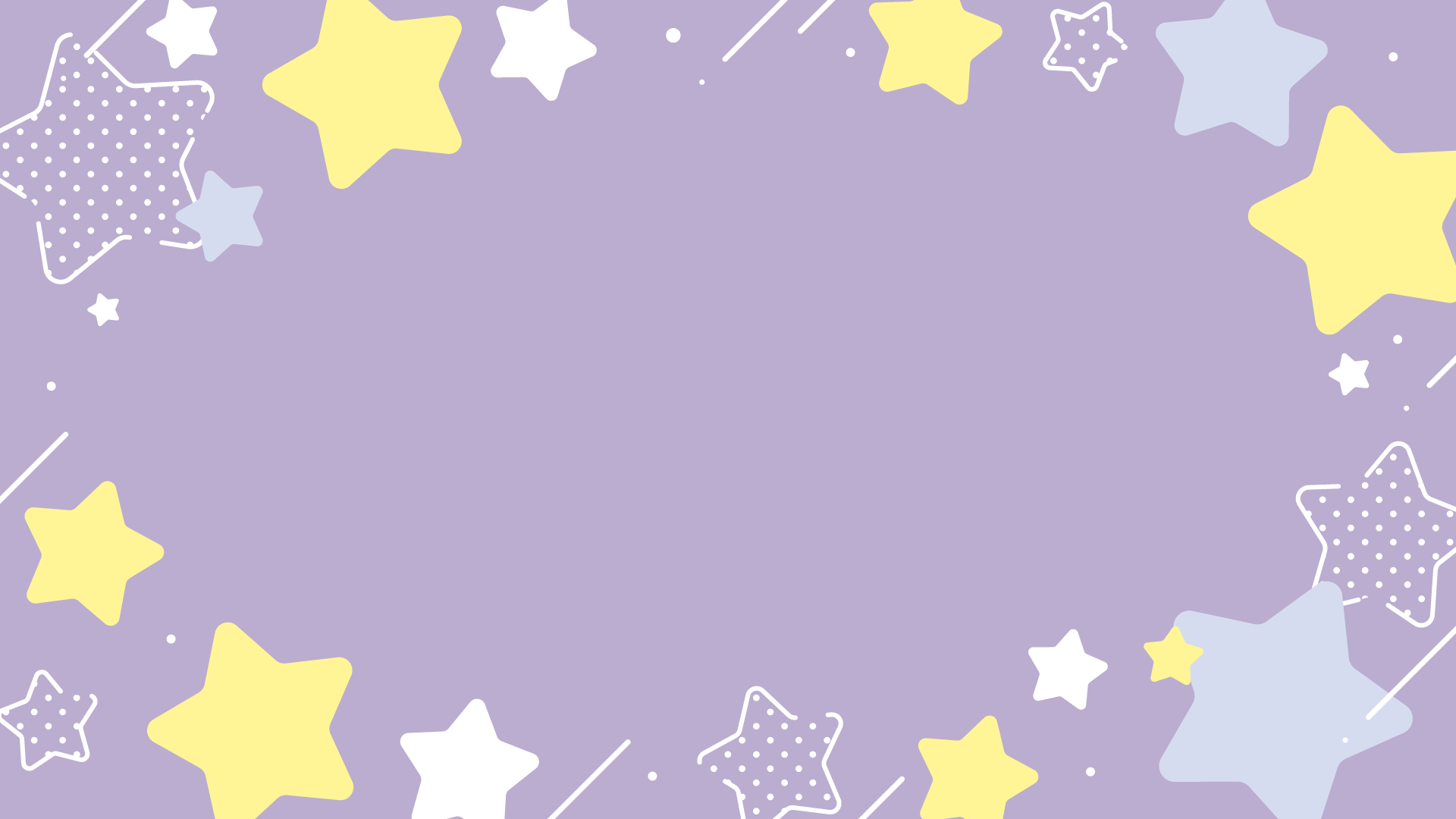 かわいいポップな星の背景 6種 Okumono