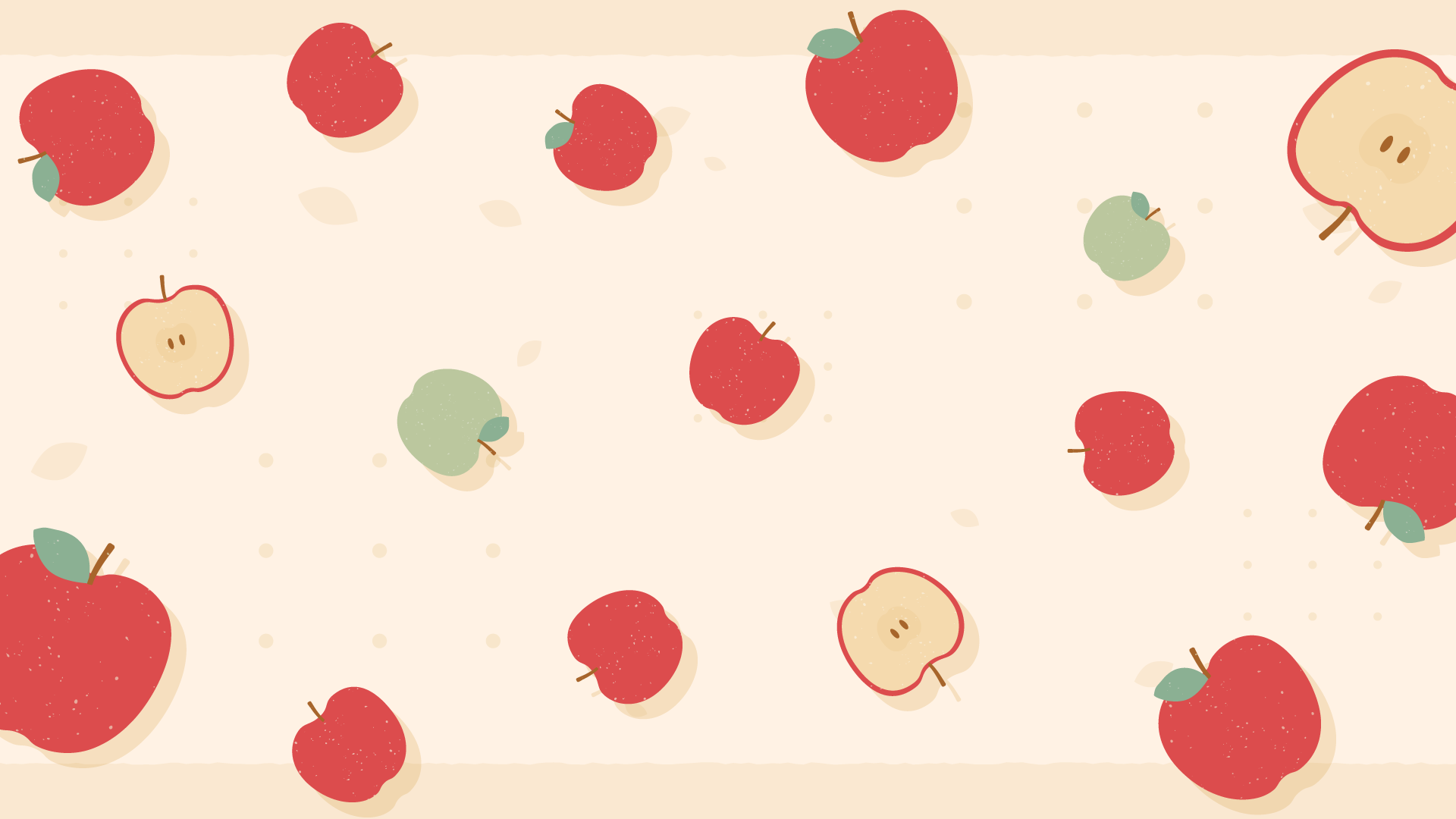 かわいいりんご柄の背景 5種 Okumono