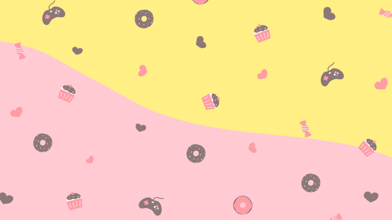お菓子とゲームな背景 8種 Okumono